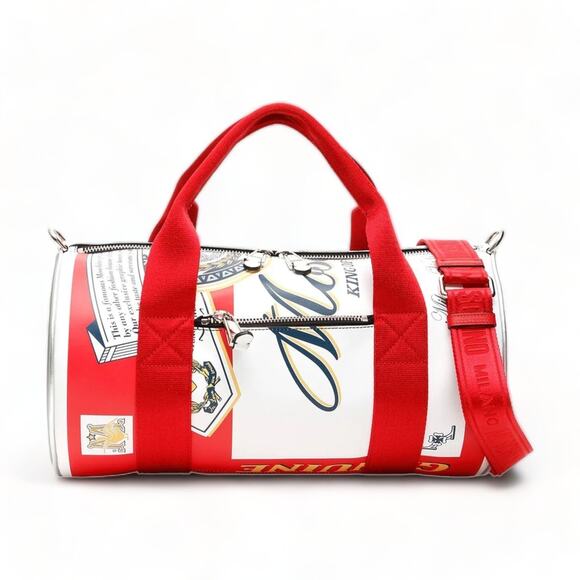 Moschino Other - Moschino x Jeremy Scott Budweiser Beer Can Duffel Bag - Leather - White $1200